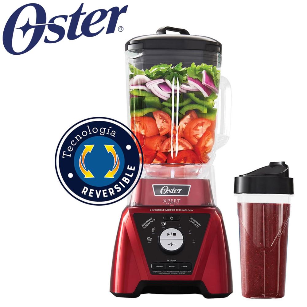Licuadora Xpert Series Oster BLST3BRPG con control de textura y un Blend N Go Rojo