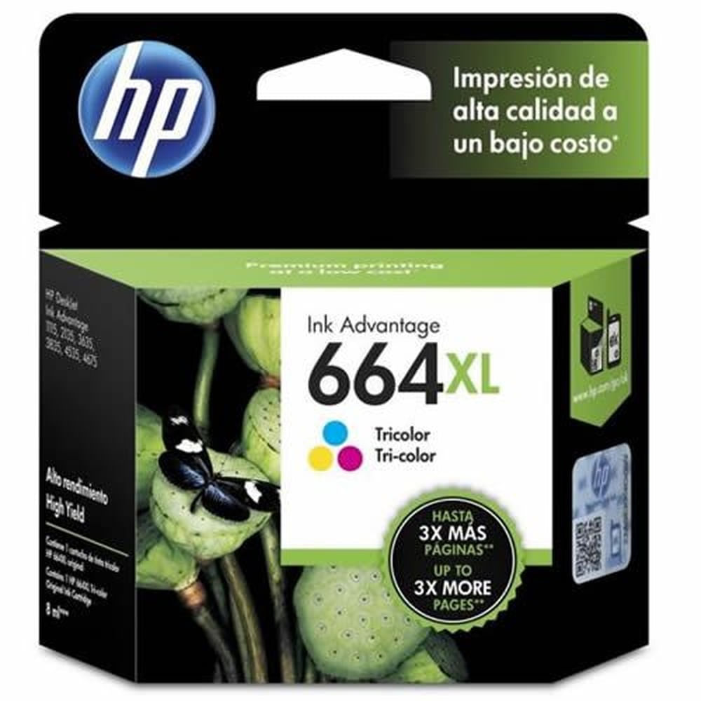 CARTUCHO DE TINTA HP 664XL F6V30AL TRICOLOR 330 PGS