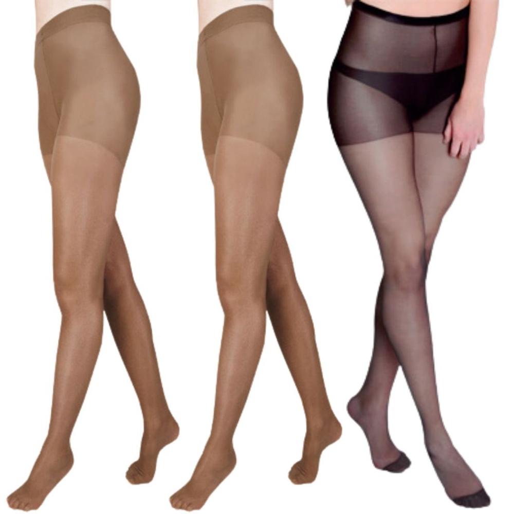 Pack 2 Panti Panty Pantimedias Semi Transparente
