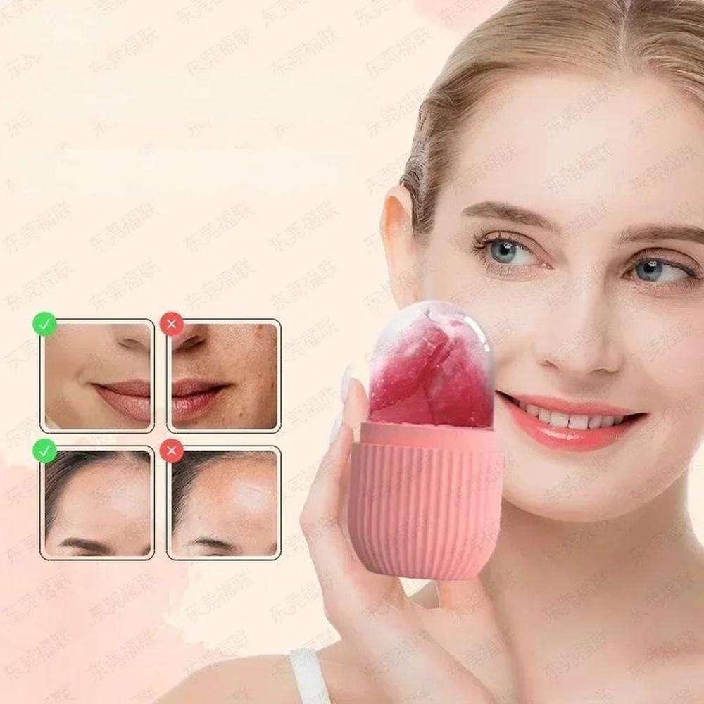 Rodillo Hielo Masajeador Facial Mujer Hidratante Face Roller  Genieka