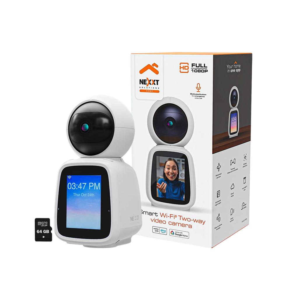 Cámara Inteligente Nexxt NHC-IP20 2MP Pantalla Doble vía PTZ Botón Videollamada Control Voz 64GB
