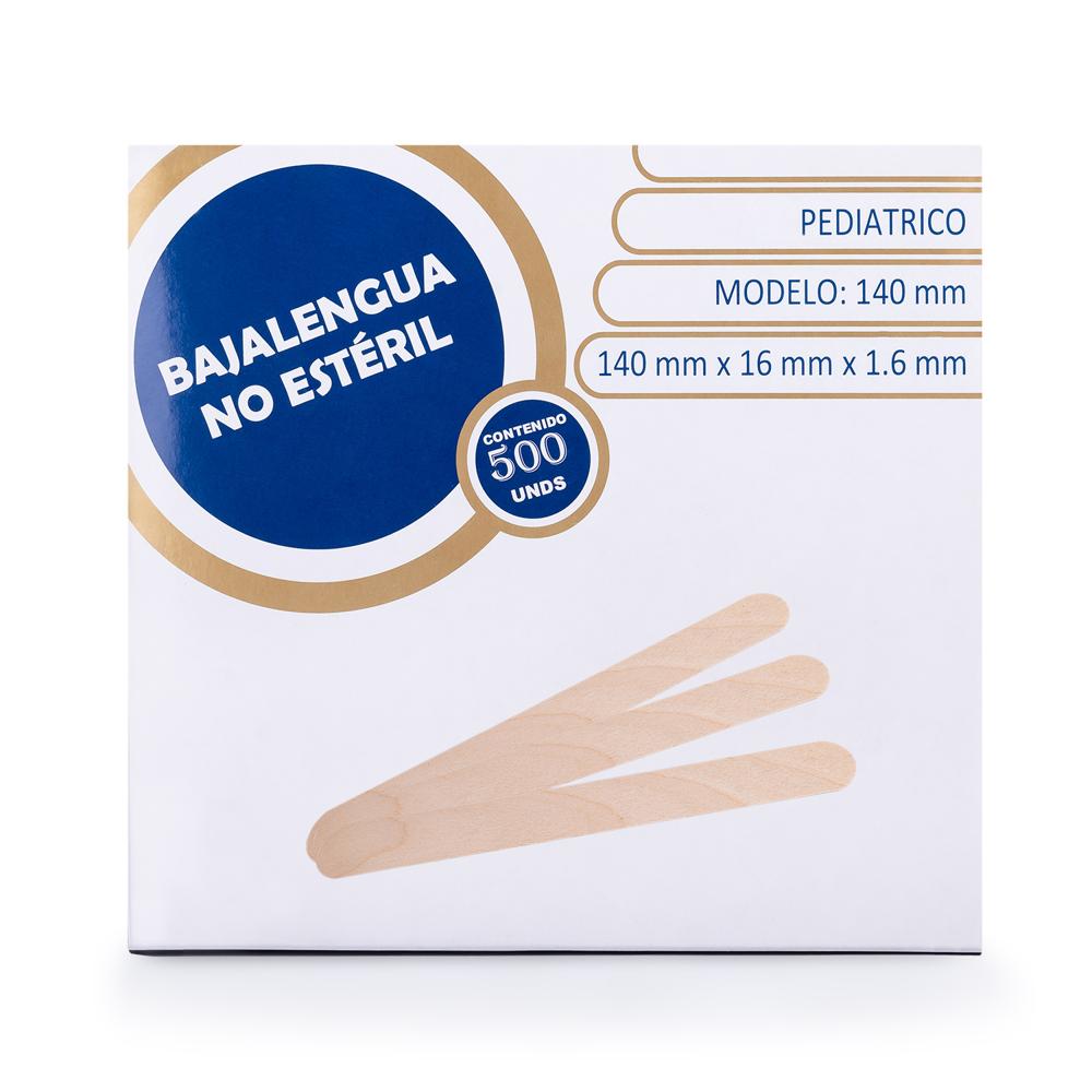 Baja Lengua de Madera No Estéril Pediátrico CAJA 500 UND