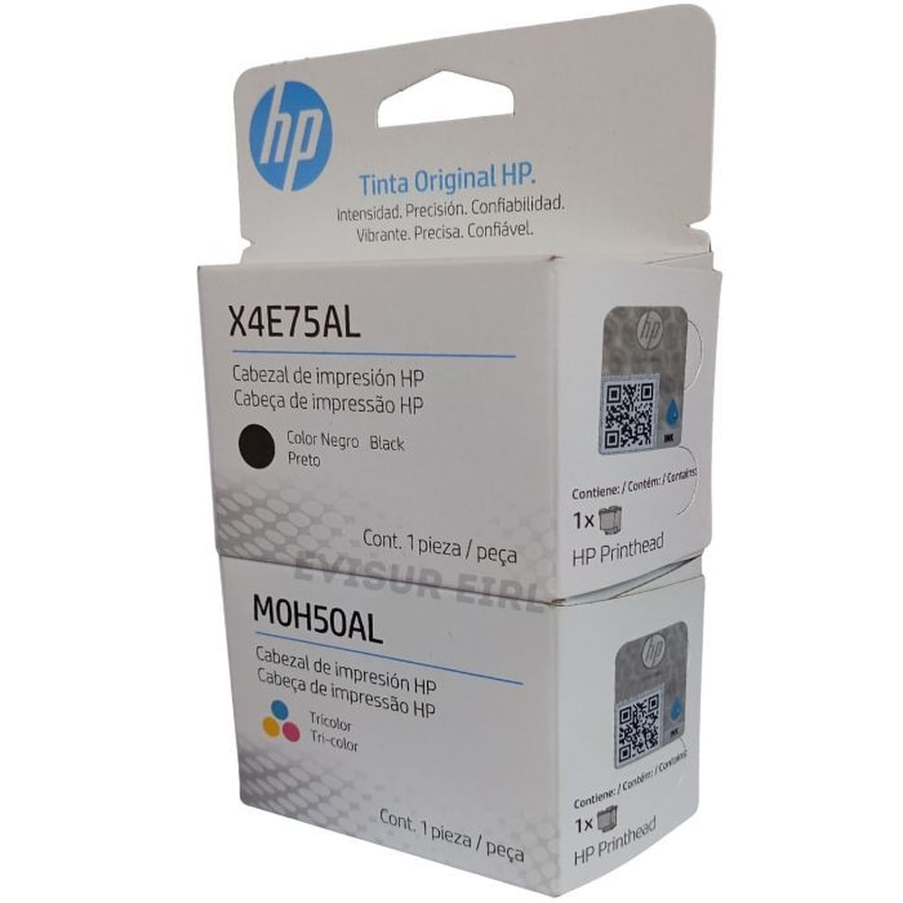KIT CABEZAL DE IMPRESION HP X4E75AL M0H50AL NEGRO  TRICOLOR