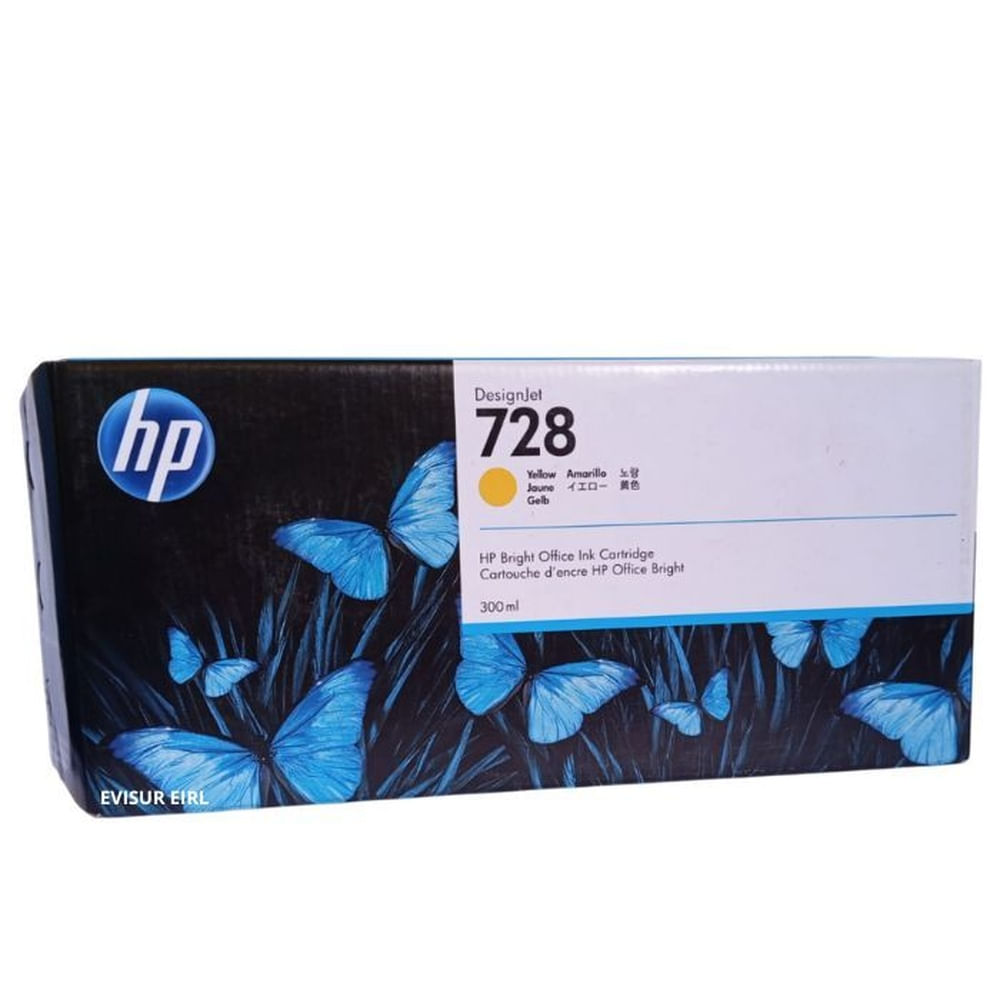 TINTA HP 728 YELLOW (F9K15A) 300ML