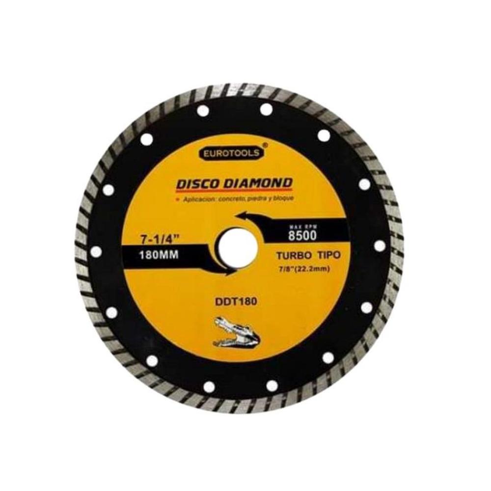 Disco Diamantado Turbo Continuo 7"" Eurotools - Amarillo