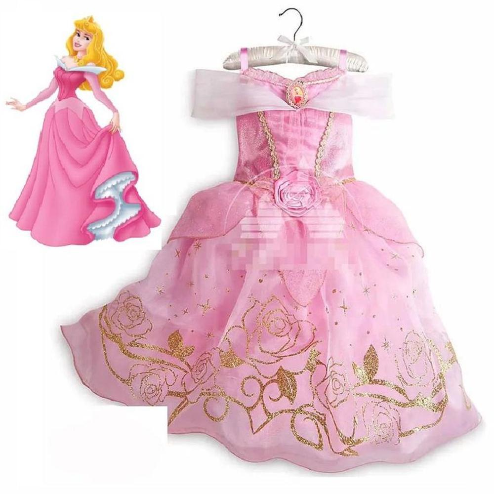 Vestido Princesa Niña Rosado Cumpleaños Fiesta juego Navidad Genieka