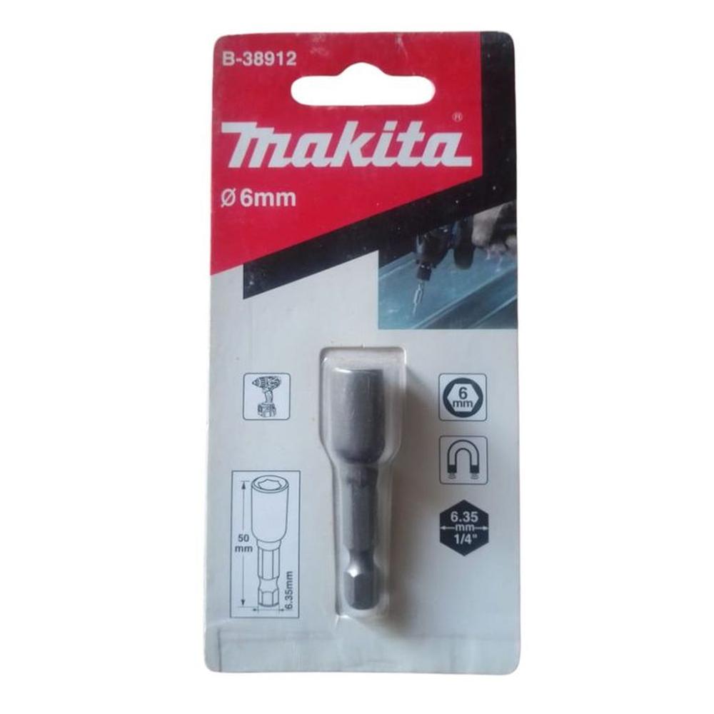 Dado Magnetico 1/4" x 50mm x 6mm Makita B-38912  -  Gris