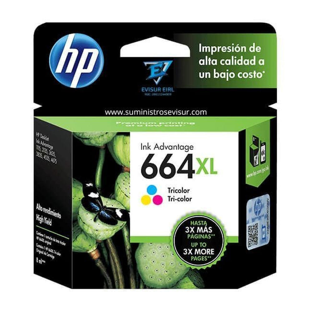 TINTA HP 644XL F6V30AL TRICOLOR