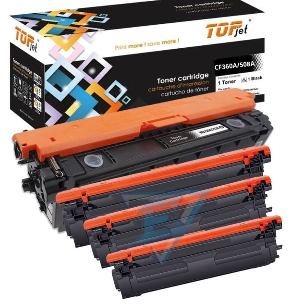 KIT DE TONER HP 508A COMPATIBLE 4 COLORES