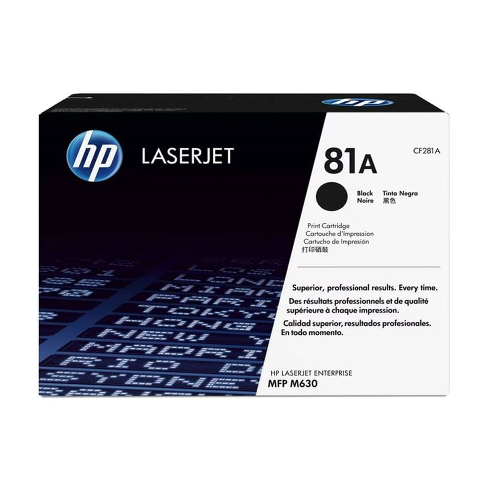 Toner HP 81A Negro CF281A MFP M630 105K Pag