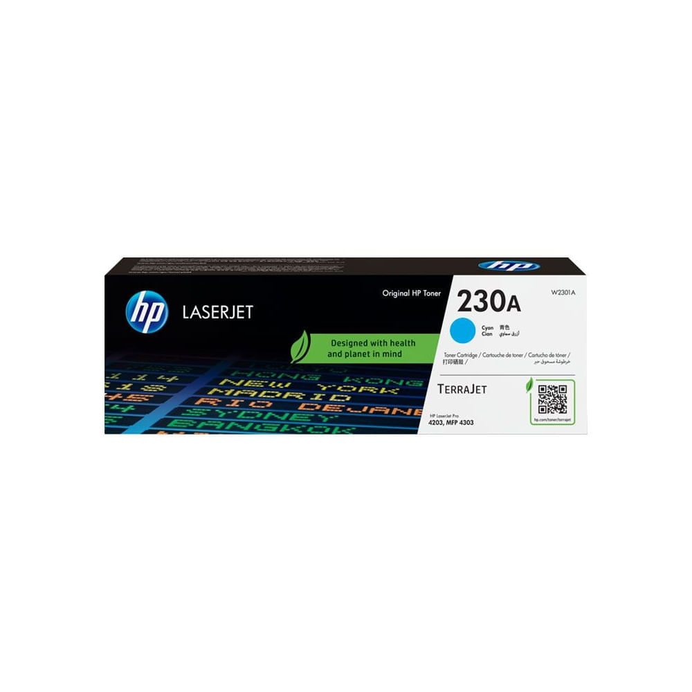 TONER HP 230A W2301A CYAN LJ4303FDW 1800 PAGINAS