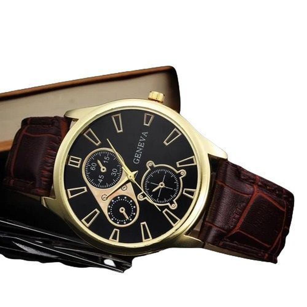 Reloj de Pulsera Hombre Geneva Marrón Retro Genieka