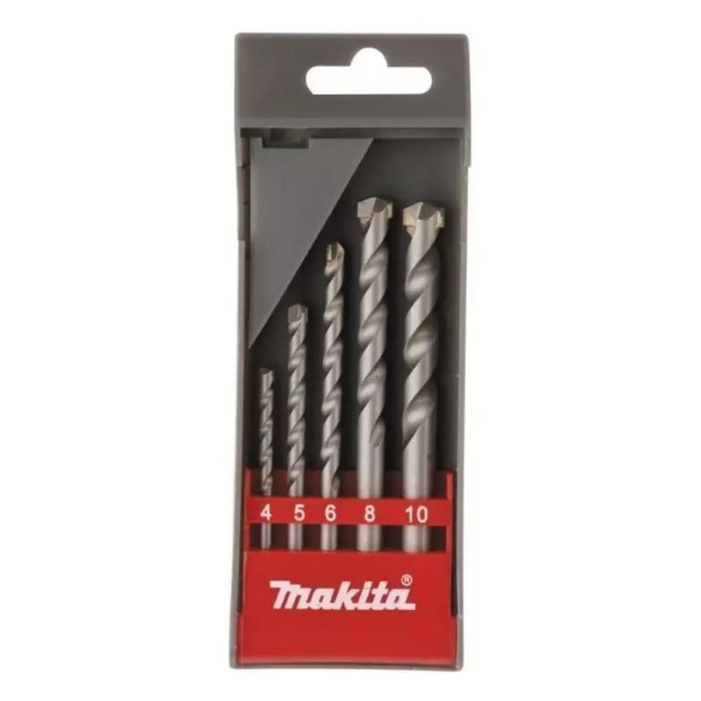 Set Brocas Para Concreto x 5 pzas Makita D-05175 - Gris