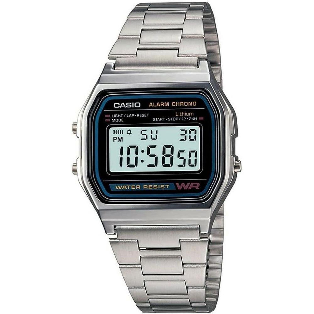 Reloj Casio A158WA-1 Plateado Cronómetro