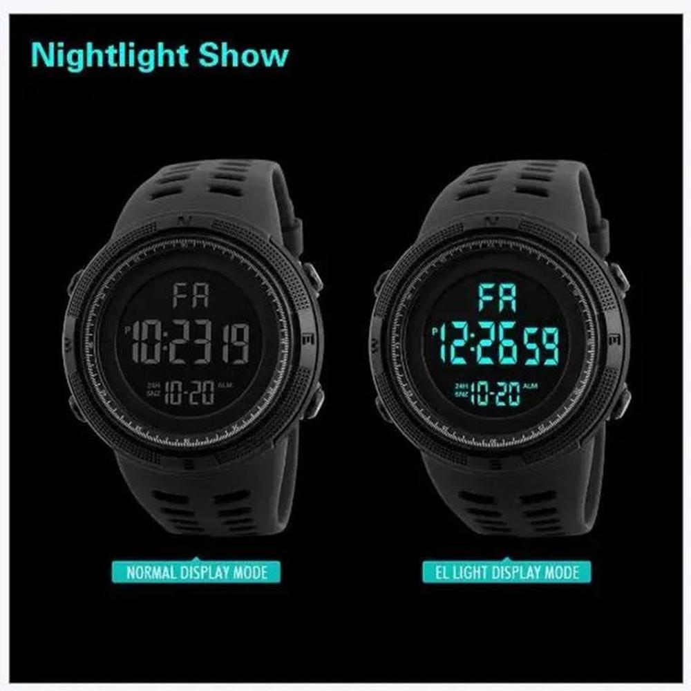 Reloj Digital Deportivo Negro Pulsera Hombre Dia del Padre Genieka