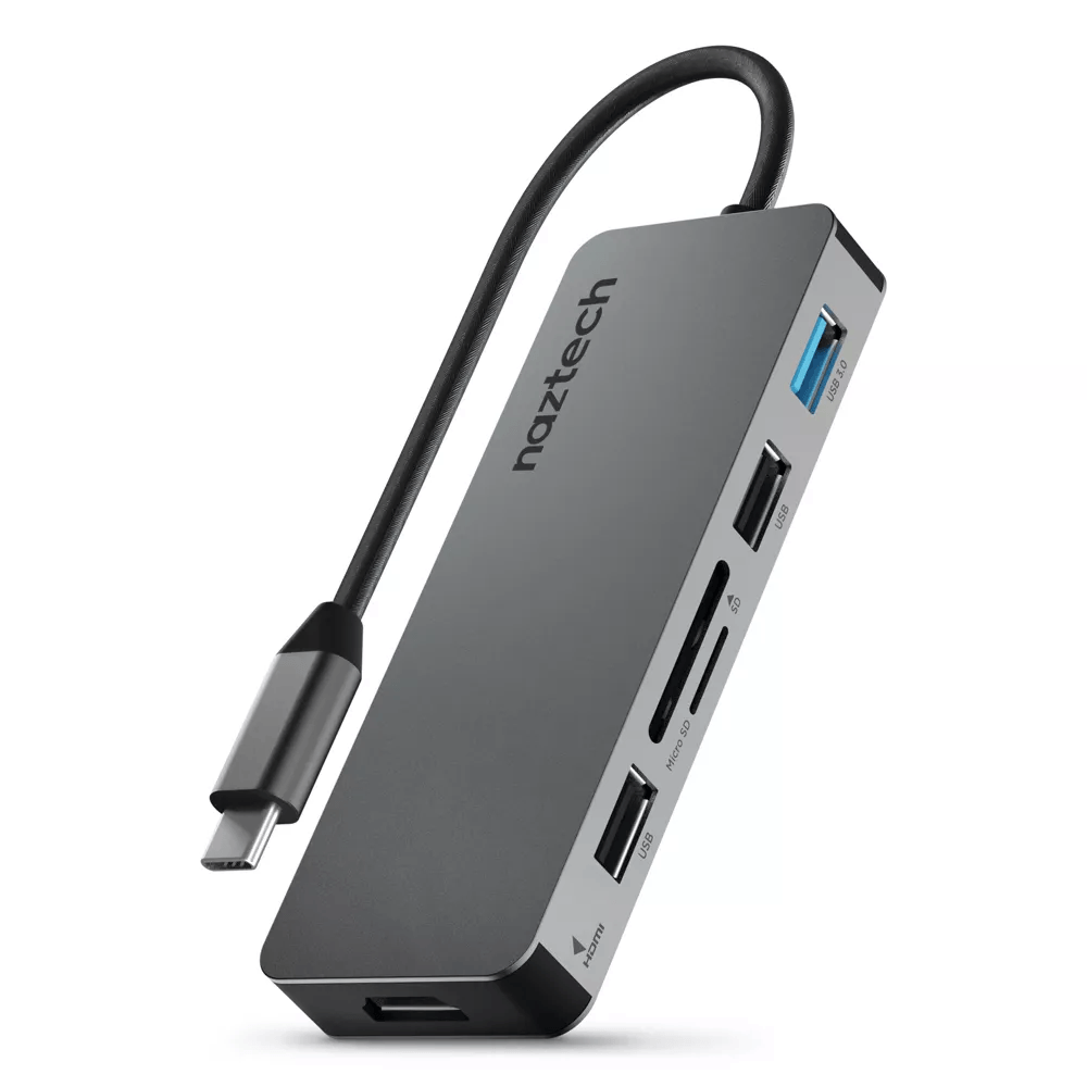 Cargador Universal Naztech USB-C Hub Max Drive 7 Gris Cargador Universal Naztech USB-C Hub Max Drive 7 Gris