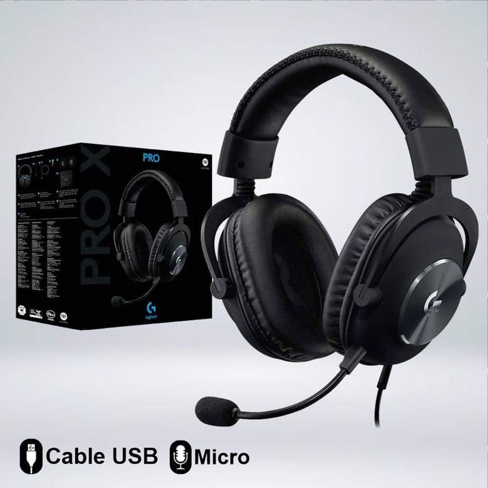 AUDIFONO GAMER LOGITECH G PRO X BLUEVOICE SONIDO DTS HEADPHONE:X 2.0