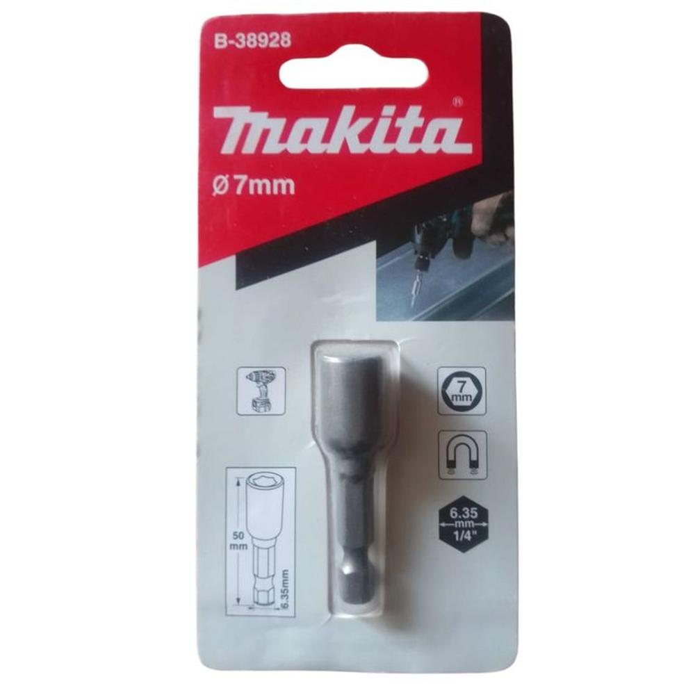 Dado Magnetico 1/4"" x 50mm x 7mm Makita B-38928 - Gris