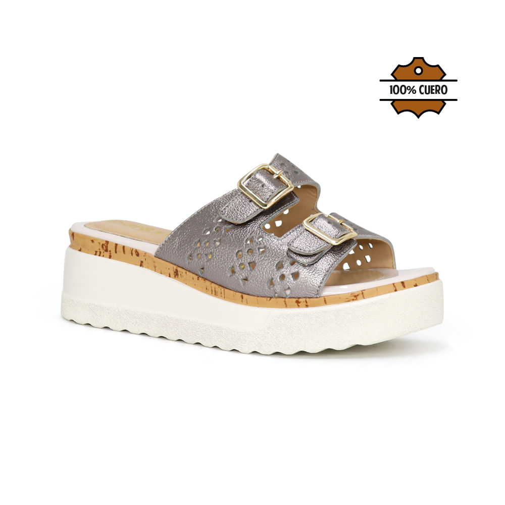 Sandalias para Mujer Par&ss KA25Q4-ATTIS PLATA QUEMADA 39