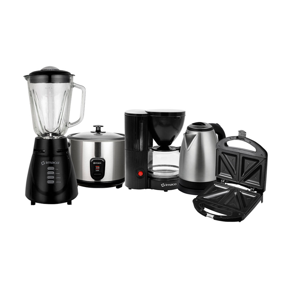 Combo Licuadora Imaco+ Arrocera+Hervidor+Sandwichera+Cafetera