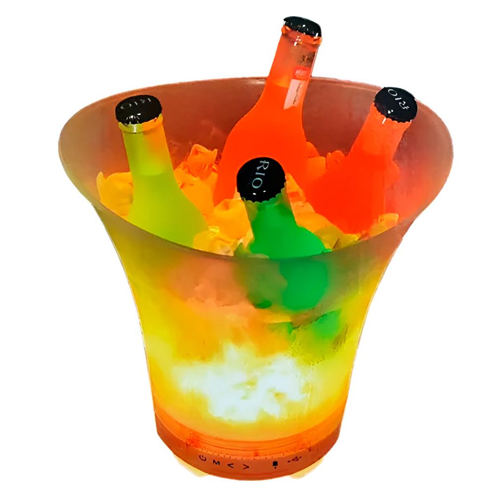 Parlante Hielera Bluetooth Luz RGB Cubeta Cubo 7 Litros