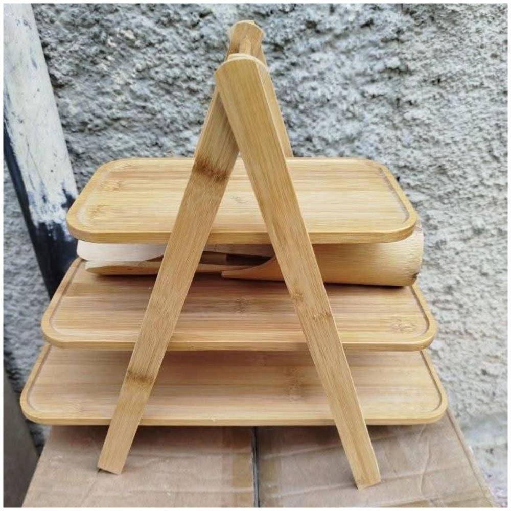 Organizador 3 Niveles Bambú