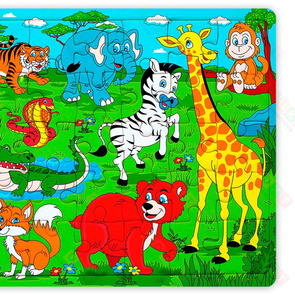 Rompecabezas Educativo Animales de la jungla 30 Piezas EDUKT | Oechsle ...