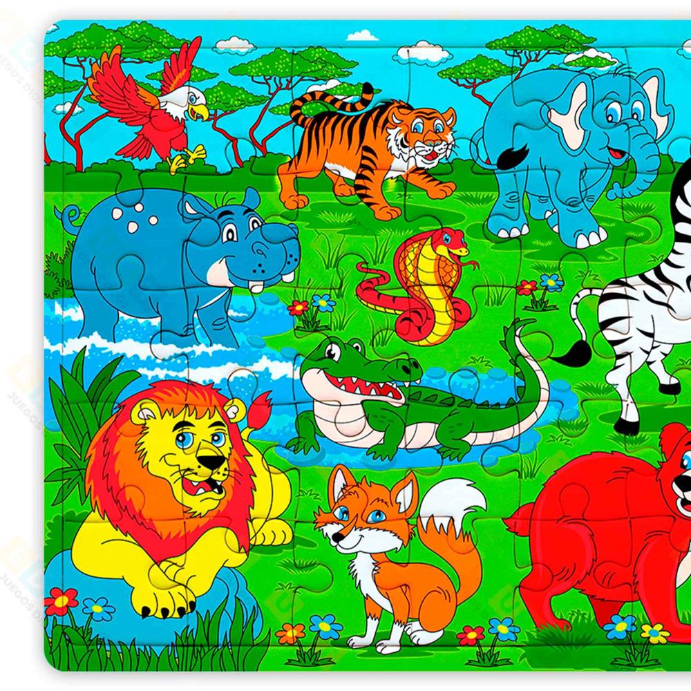 Rompecabezas Educativo Animales de la jungla 30 Piezas EDUKT | Oechsle ...