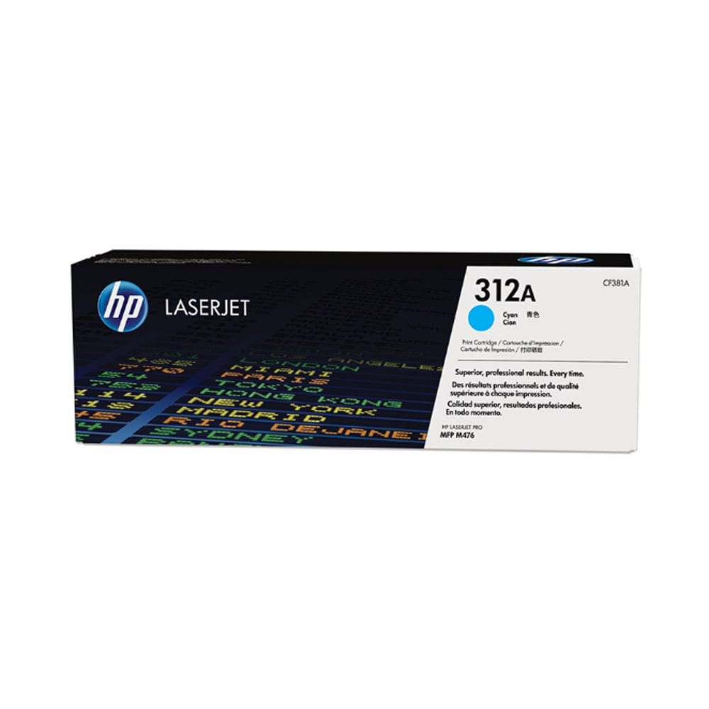 Tóner HP CF381A 312A Cyan Compatible para LaserJet M476 - 27K Páginas de Alta Calidad