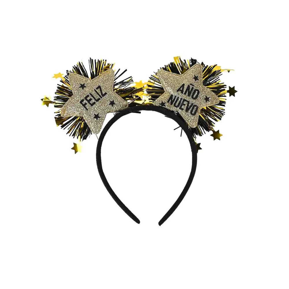 HAPPY NEW YEAR - Vincha decorativa año con luces modelo N8