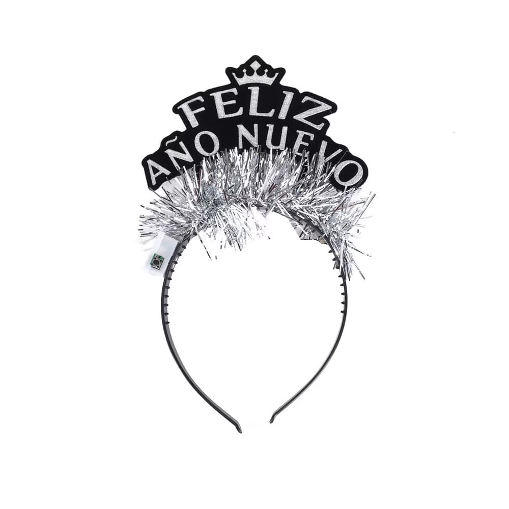 HAPPY NEW YEAR - Vincha decorativa año con luces modelo N2