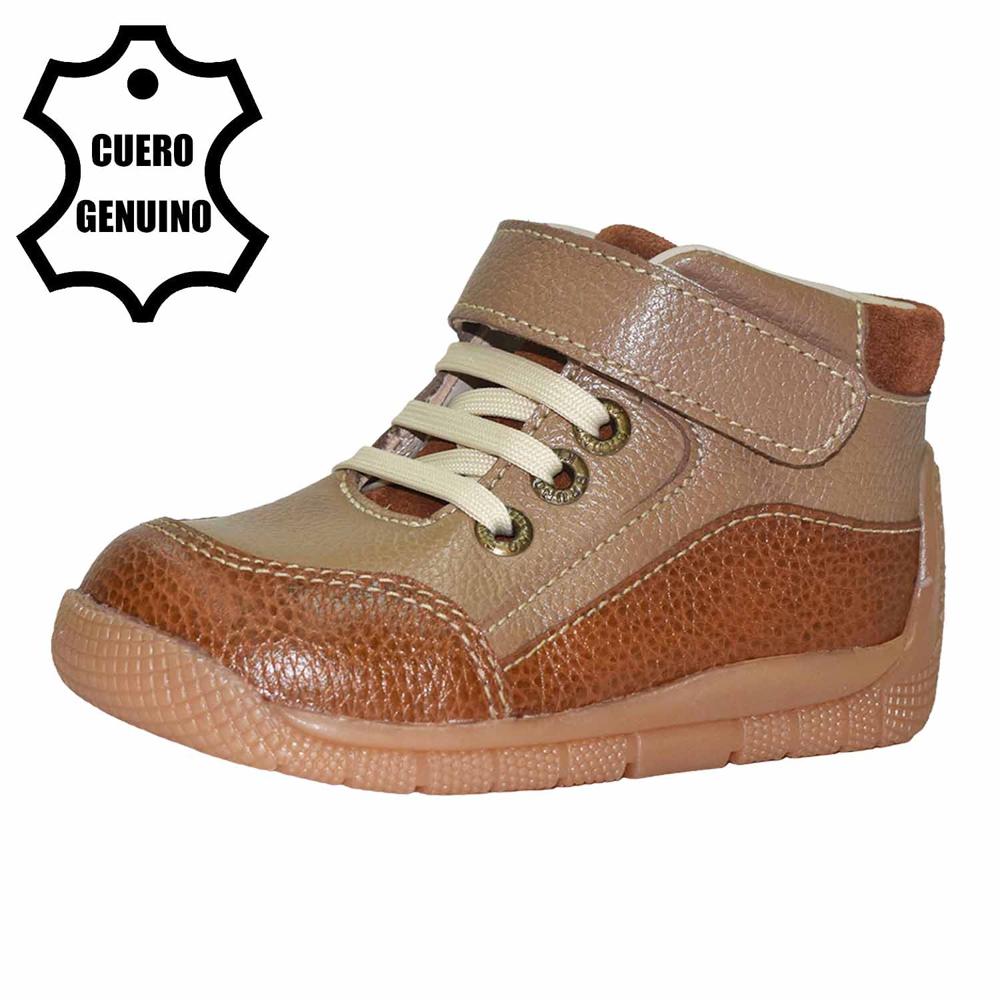 Zapato Pibe Para Niño Bruno Kids De Cuero Marron Primeros Pa