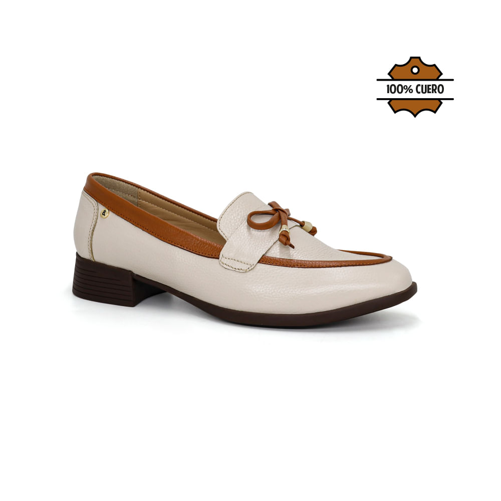 Zapatos Oxford Cuero Mujer Par&ss KA25Q4-OTISA HUESO/NATURAL 38