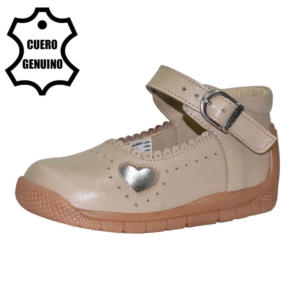 Zapato Pibe Para Niña Bruno Kids De Cuero Beige Pr