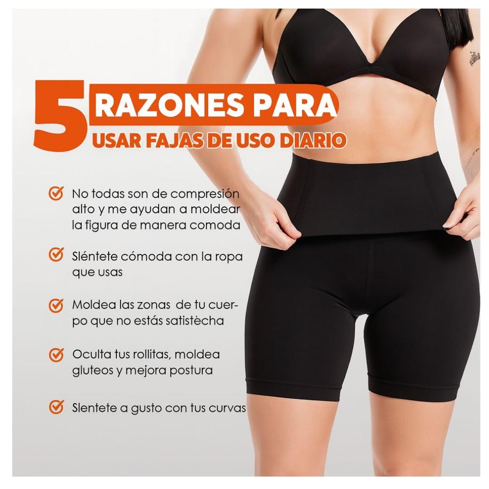 Short Faja Levanta Glúteos Con Varilla De Microfibra