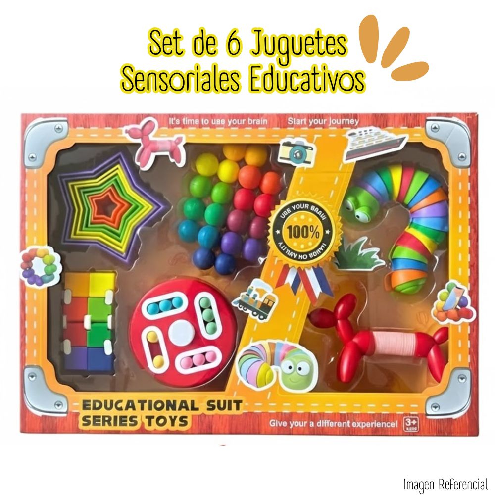 Set de 6 Juguetes Sensoriales Educativos