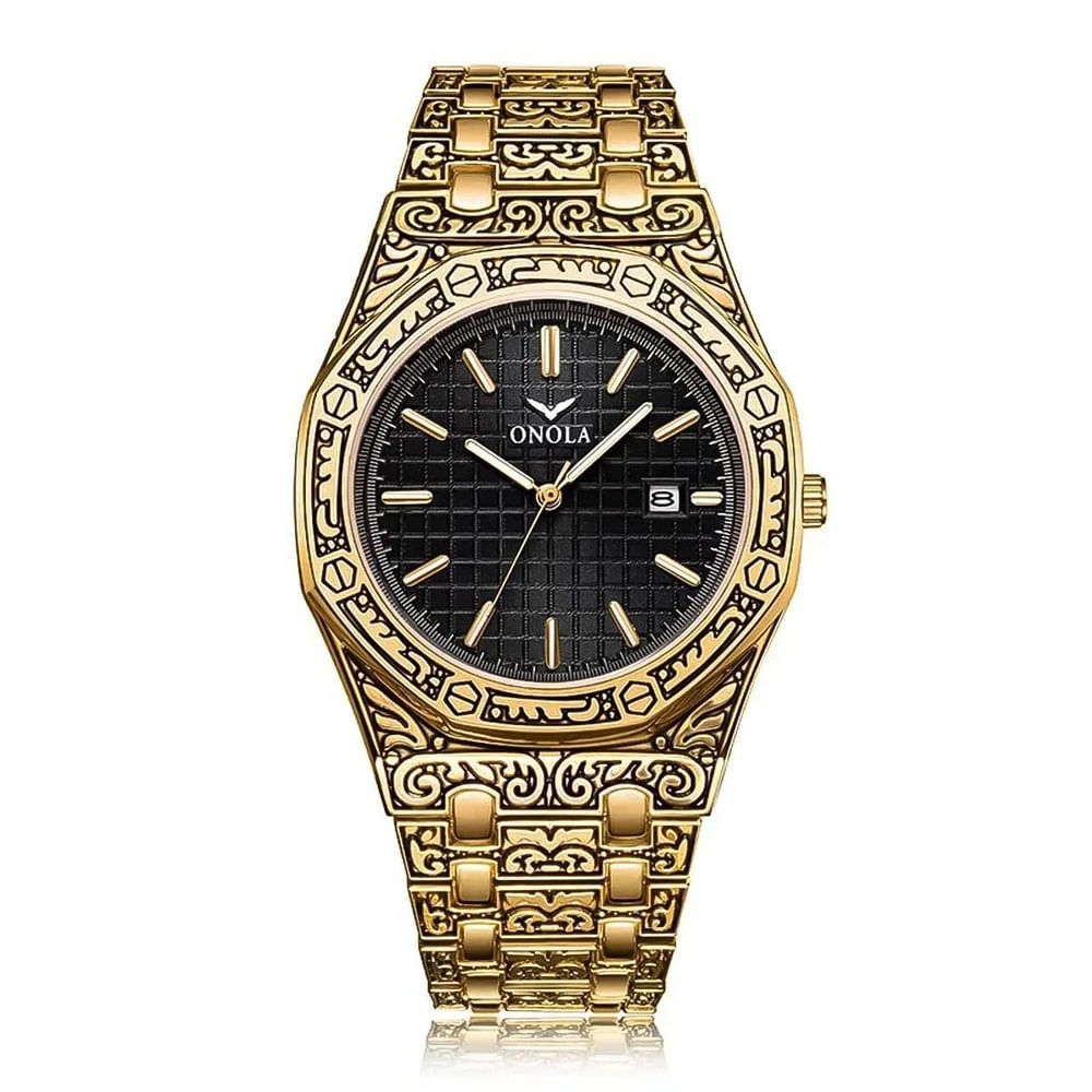 Reloj De Cuarzo Impermeable Onola Luxury dorado