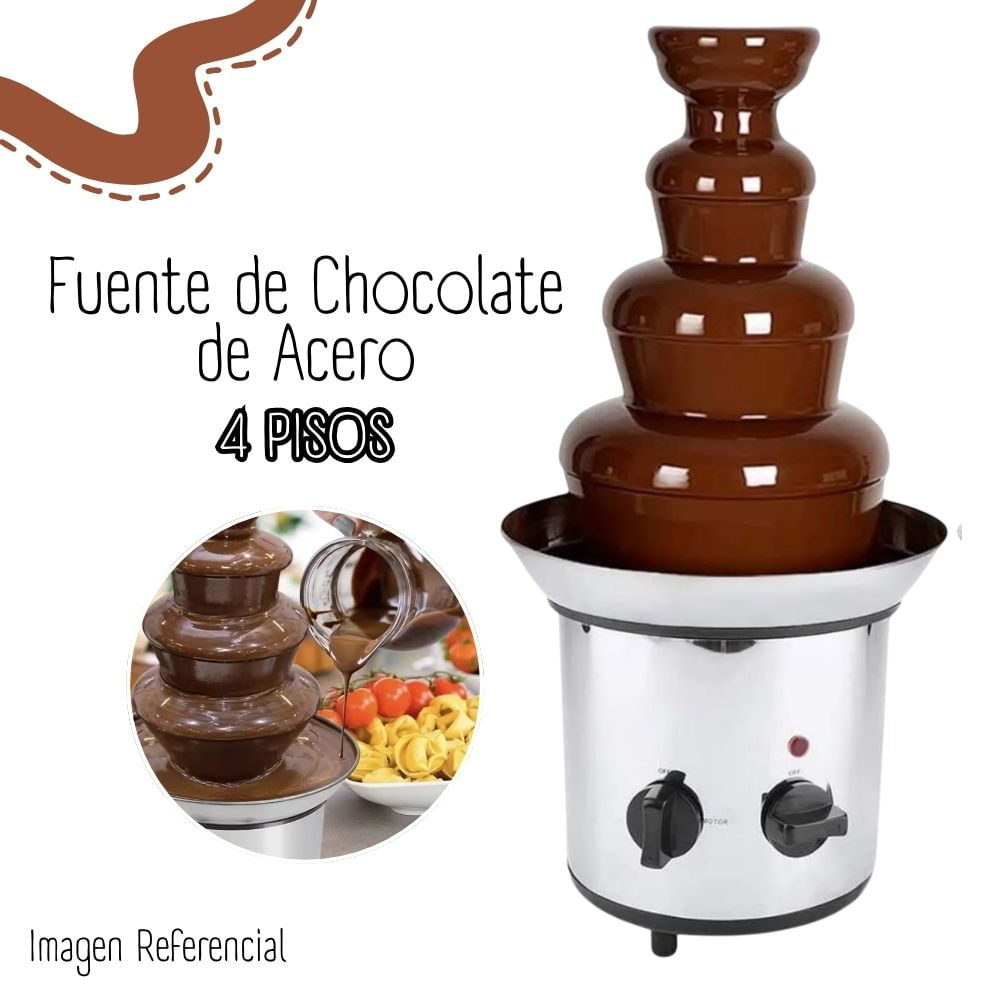 Fuente de Chocolate de 4 pisos - Acero
