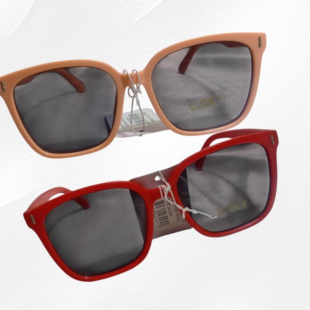 Lentes de Sol Niñas Pack 2 Unid. Marco de Colores Melón y Rojo