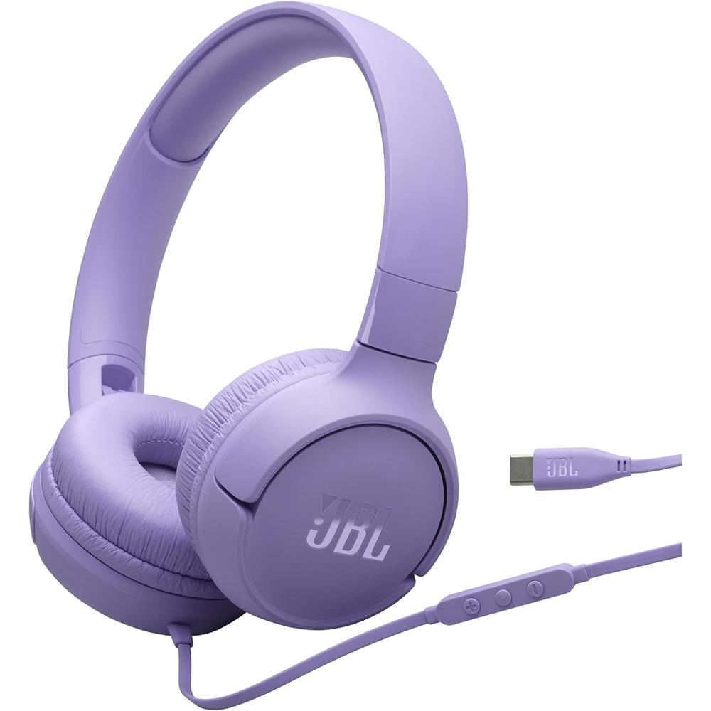JBL Tune 520C Auriculares con Cable USB-C | Morado