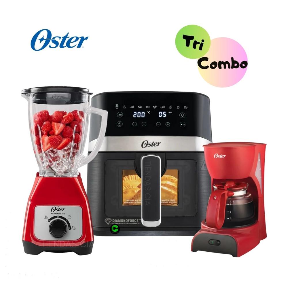 Combo Oster Licuadora BLSTKAGRRD 1.5 - Freidora 4L y Cafetera 4 Tazas