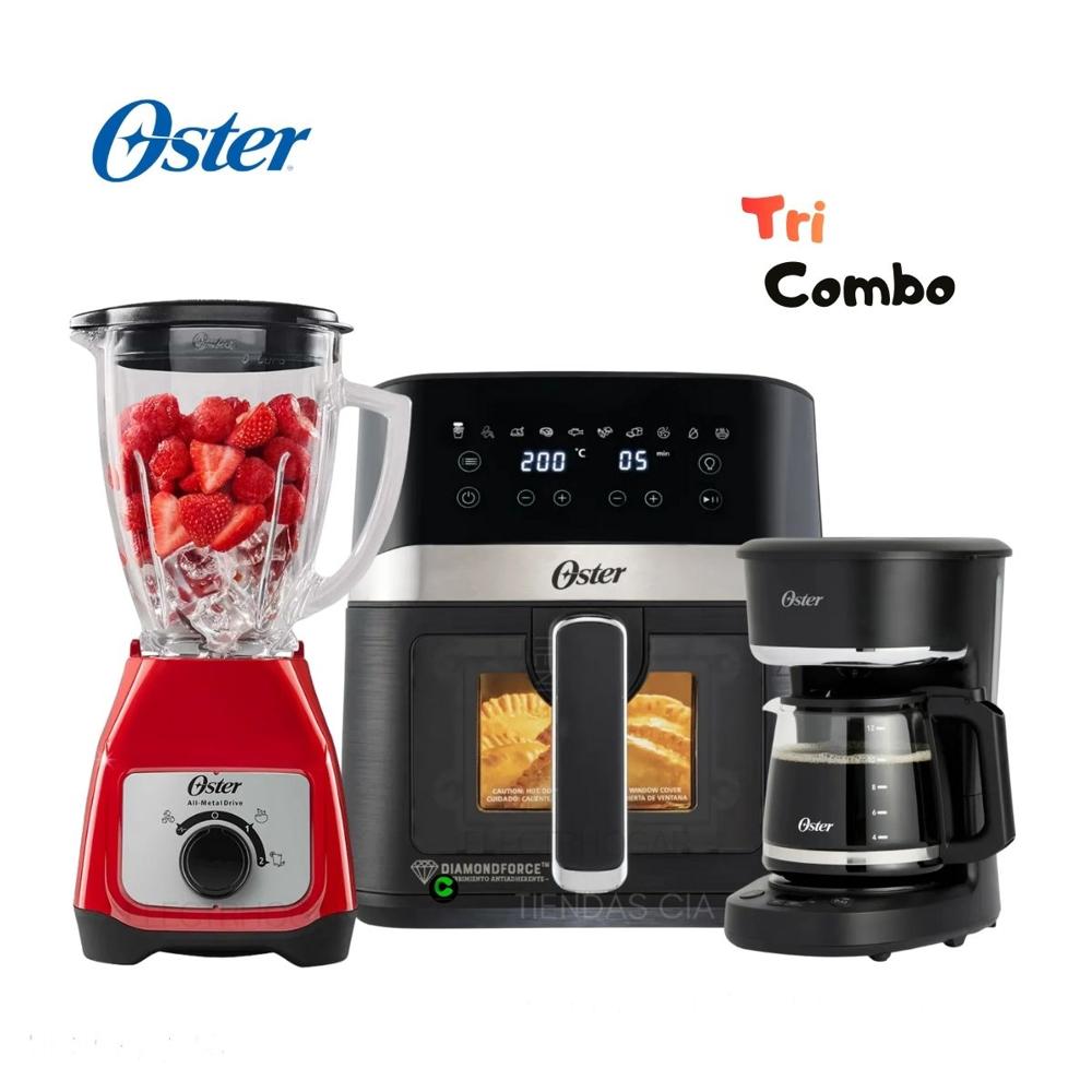 Combo Oster Licuadora 1.5 L - Freidora Digital 4L y Cafetera 12 Tazas