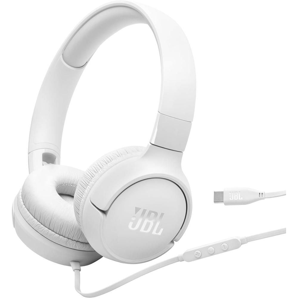 JBL Tune 520C Auriculares con Cable USB-C | Blanco
