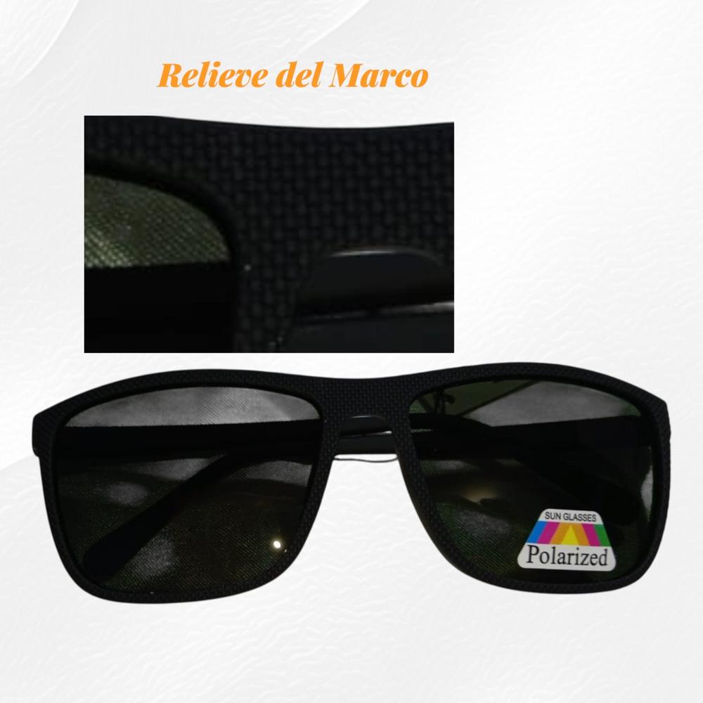 Lentes de Sol para Hombres Marco negro y Luna Verdosa PL7958