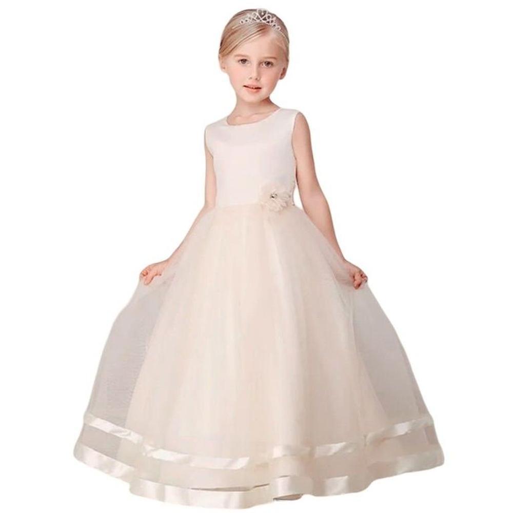 Vestido Blanco Niña Little Girl White Largo Bautizo Cumpleaños 4 a 6 años Blanco Vestido Blanco Niña Little Girl White Largo Bautizo Cumpleaños 4 a 6 años Blanco