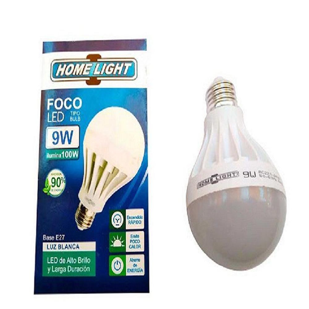 Foco LED Deluxe 9W Luz Dia Base E27 Home Light - Blanco
