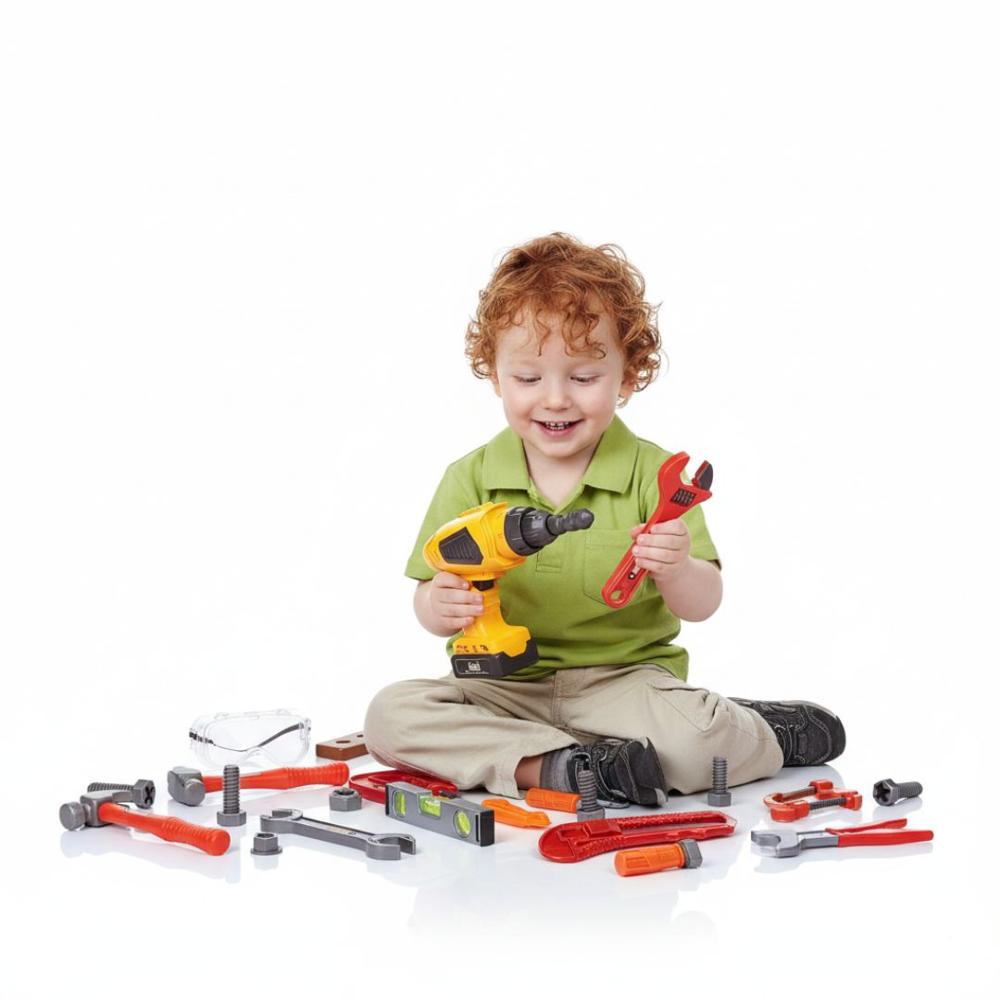 Set de Herramientas con Taladro Eléctrico Juego Didáctico Para Niños 22 Piezas Set de Herramientas con Taladro Eléctrico Juego Didáctico Para Niños 22 Piezas
