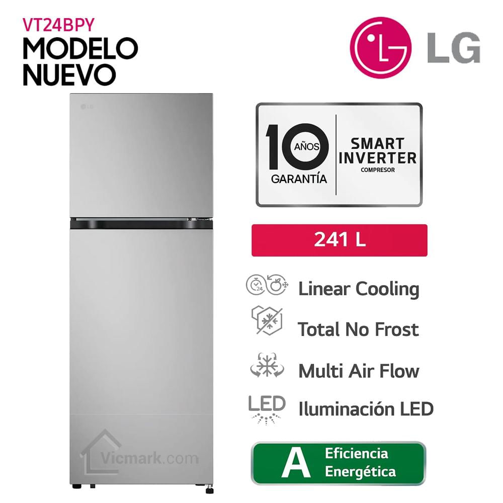 Refrigeradora LG 241L No Frost VT24BPY Plateado