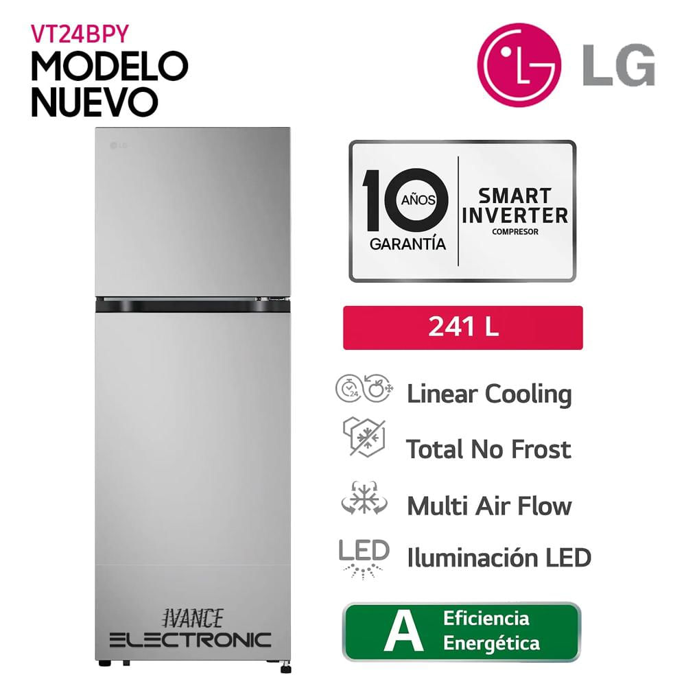 Refrigeradora LG 241L No Frost VT24BPY Plateado
