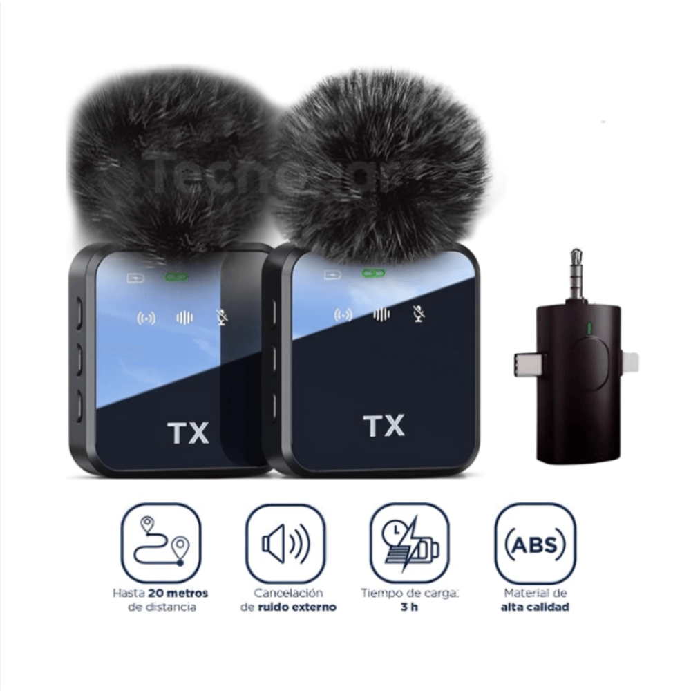 Micrófonos Inalámbricos F11-2 Negro 2 Micrófonos